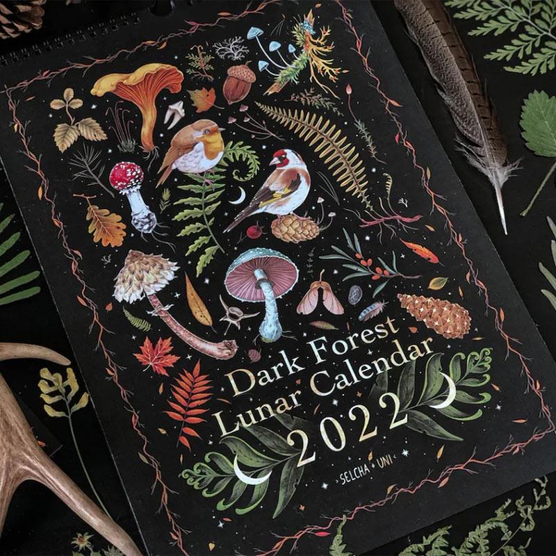 Wall Dark Forest Lunar Calendar 2022 Wall Dark Forest Lunar Calendar 2022