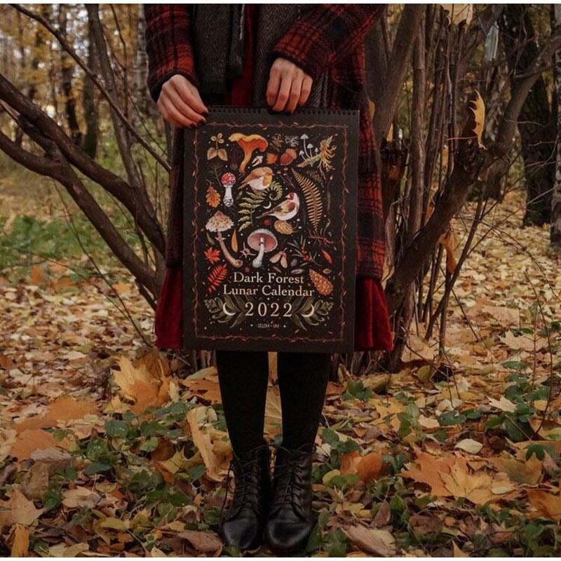 Wall Dark Forest Lunar Calendar 2022