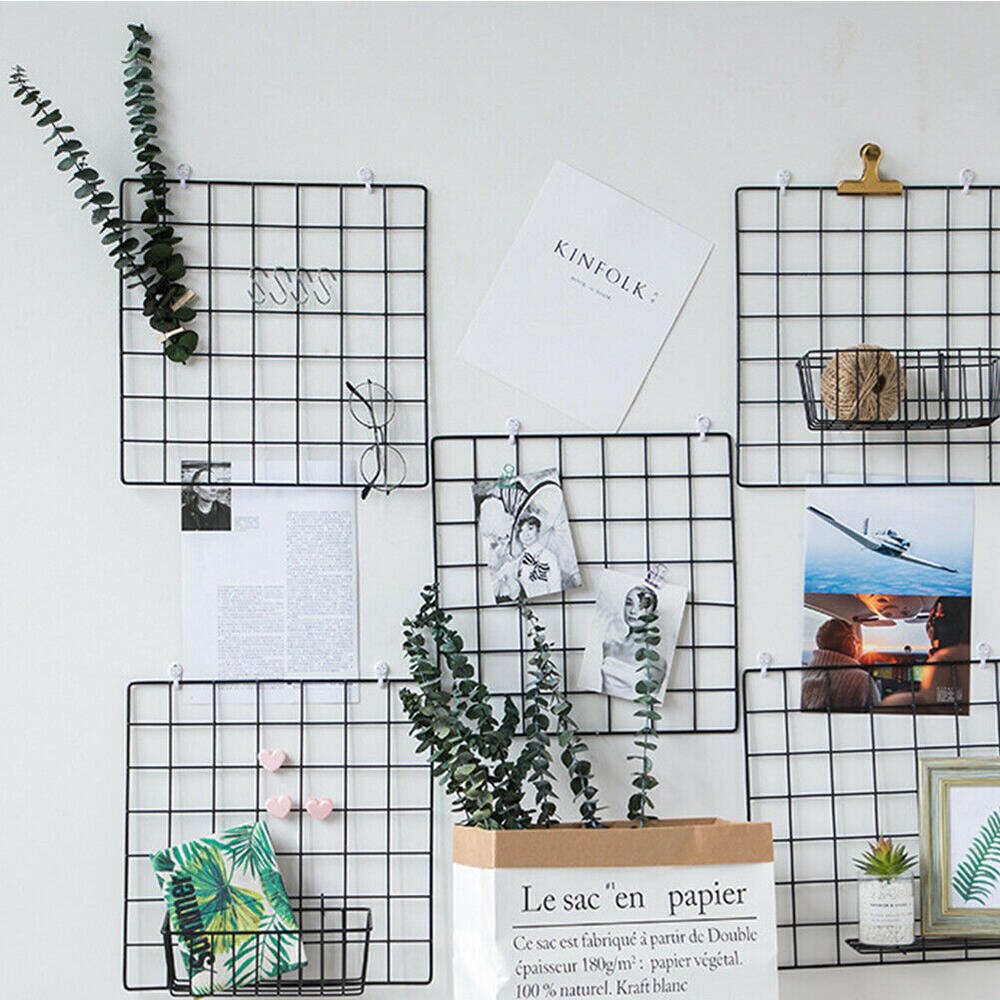 Wall Grid Organizer Metal Frame