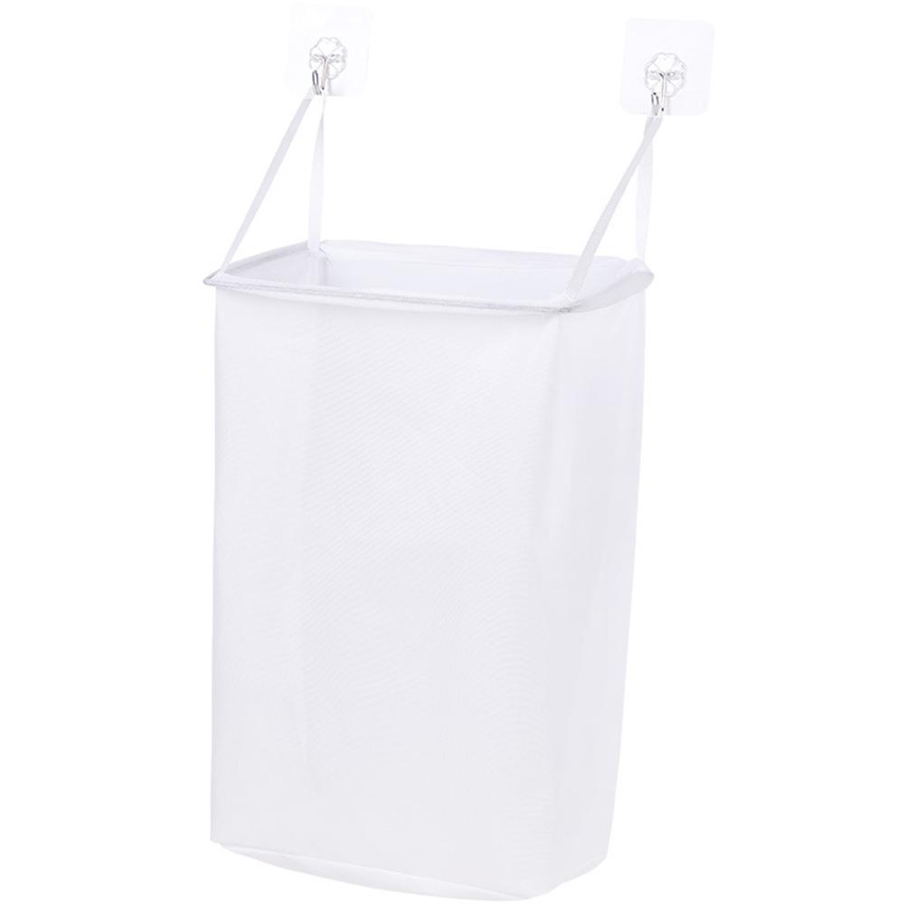 Wall Hanging Laundry Basket with Hooks