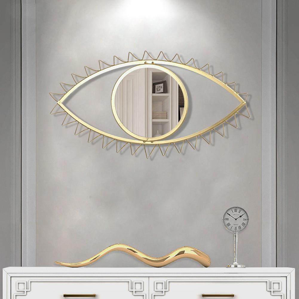 Wall Hanging Metal Eye Shaped Mirror