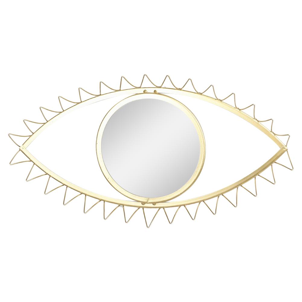 Wall Hanging Metal Eye Shaped Mirror Wall Hanging Metal Eye Shaped Mirror