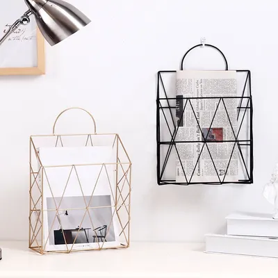 Wall Magazine Rack Metal Basket Wall Magazine Rack Metal Basket