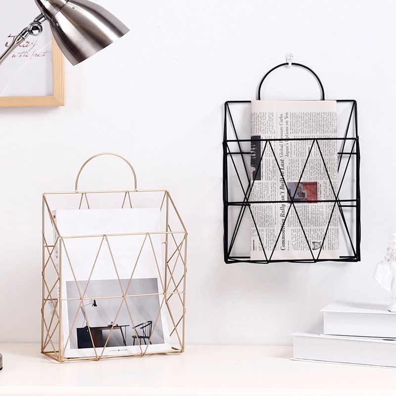 Wall Magazine Rack Metal Basket Wall Magazine Rack Metal Basket