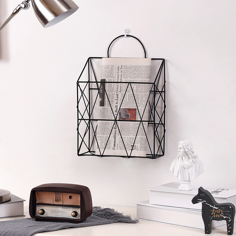 Wall Magazine Rack Metal Basket Wall Magazine Rack Metal Basket