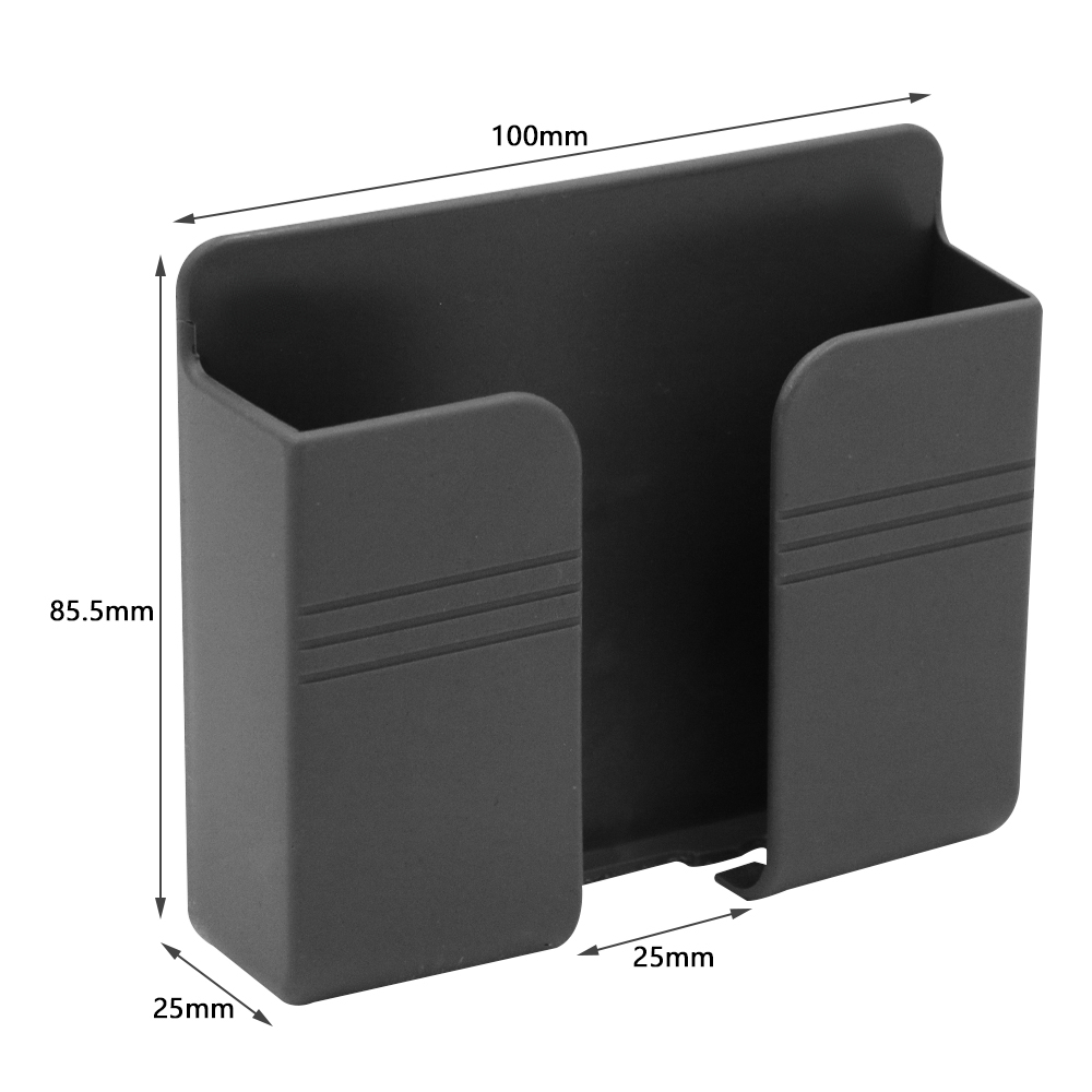 Wall Mobile Phone Holder Plug Phone Charging Stand Remote Control Storage Box Bracket Punch-Free Mounted Organizer