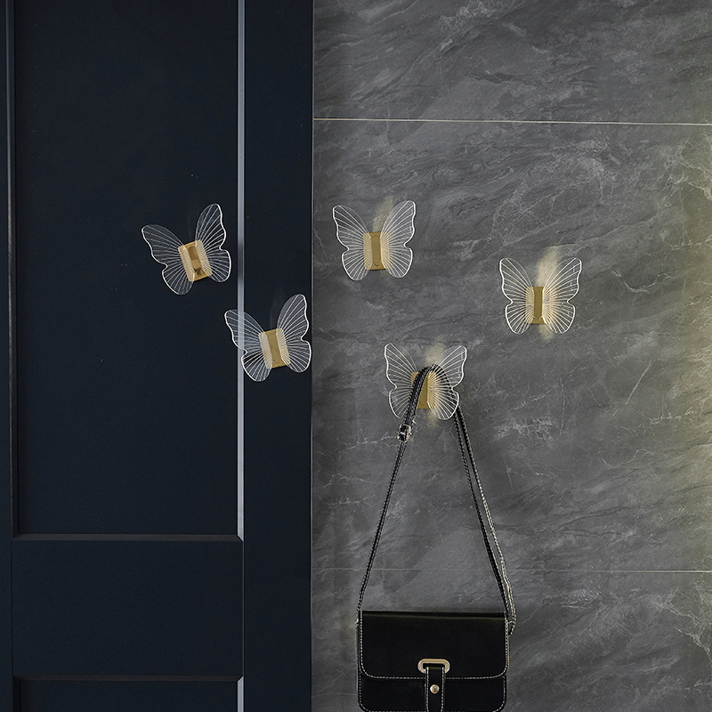 Wall-Mount Acrylic Butterfly Coat Hook Wall-Mount Acrylic Butterfly Coat Hook