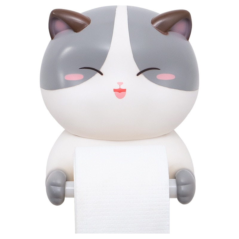 Wall Mount Cat Toilet Paper Holder