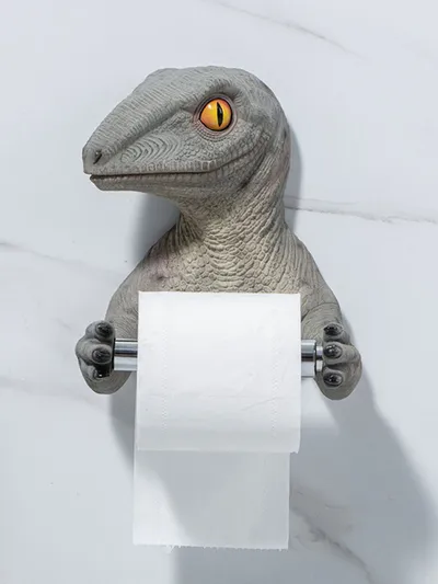 Wall Mount Dinosaur Toilet Roll Holder