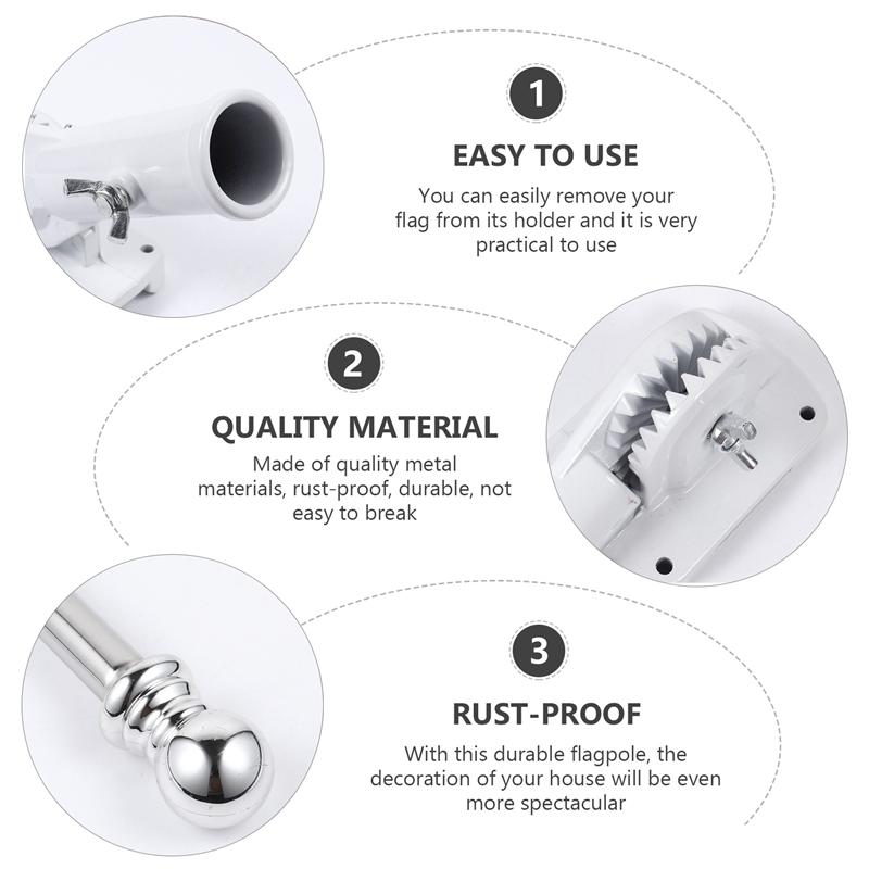 Wall Mount Flag Pole with Screws Wall Mount Flag Pole with Screws