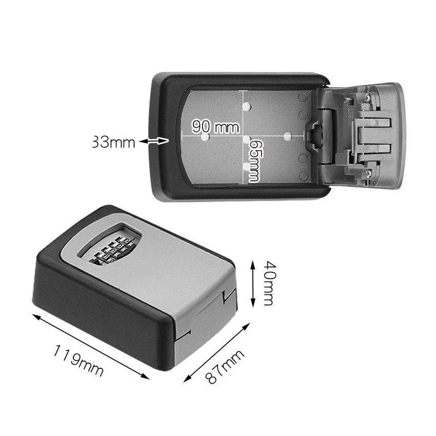 Wall Mount Lock Box Weatherproof Safe Box
