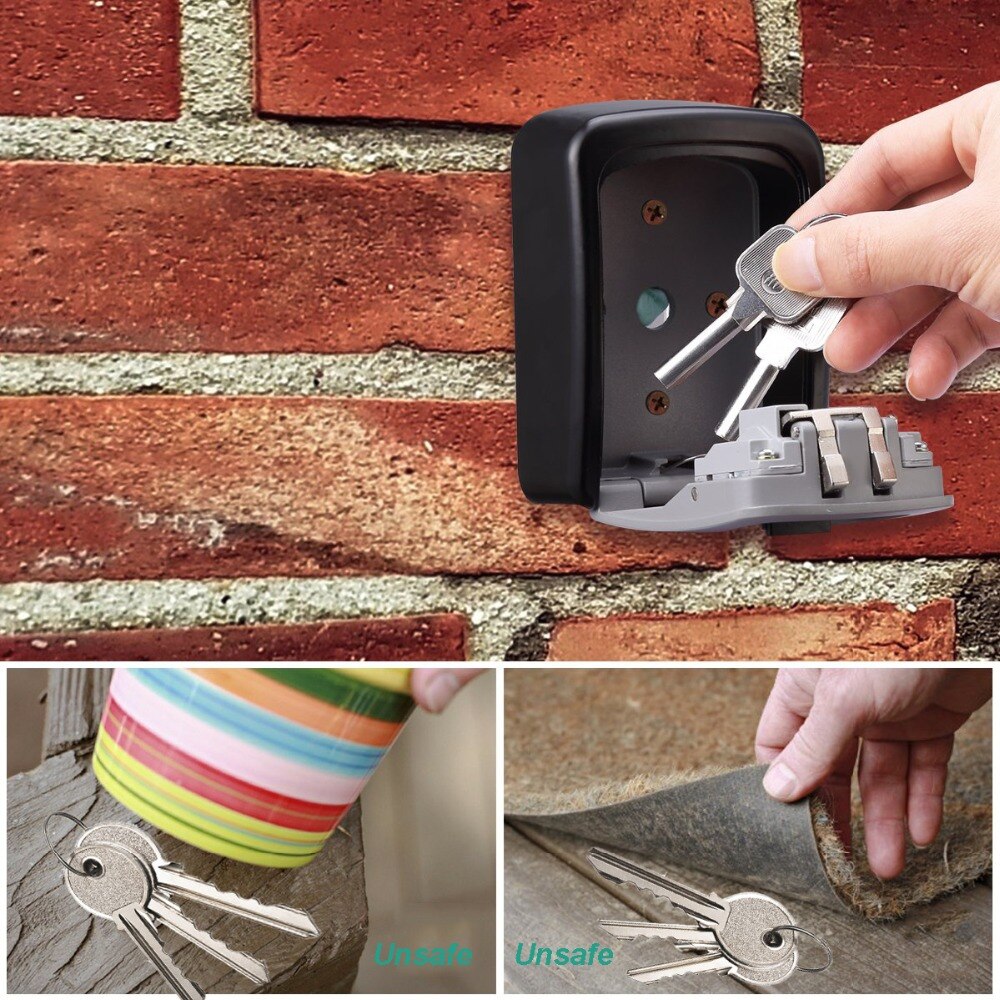 Wall Mount Lock Box Weatherproof Safe Box