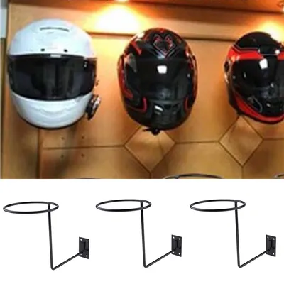 Wall Mount Motorcycle Helmet Holders (3pcs) Wall Mount Motorcycle Helmet Holders (3pcs)