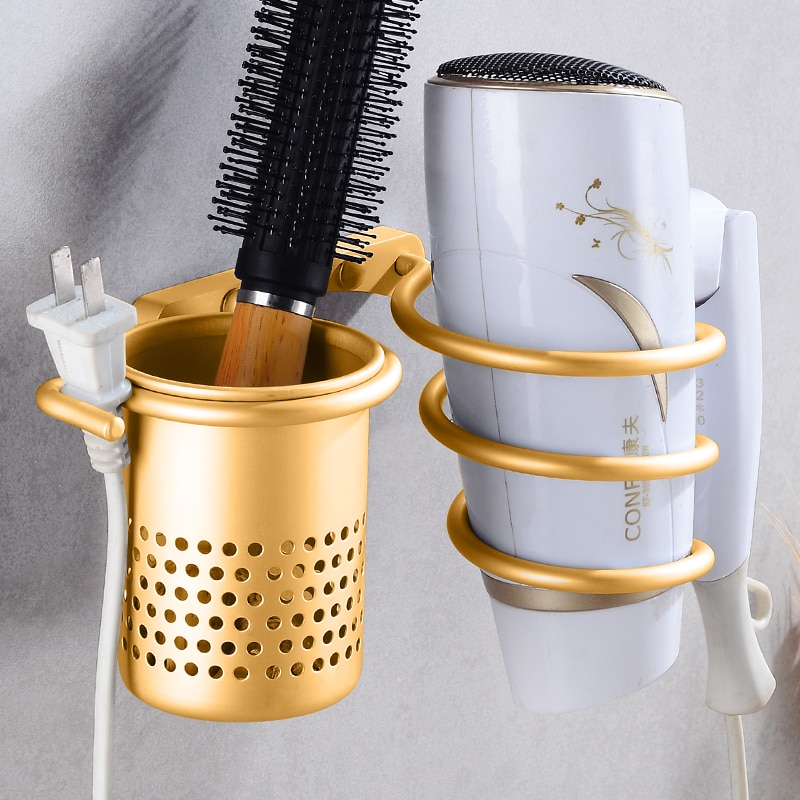 Wall Mount Rack Hair Dryer Holder Wall Mount Rack Hair Dryer Holder
