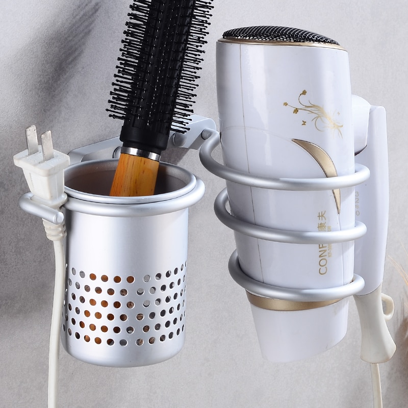 Wall Mount Rack Hair Dryer Holder Wall Mount Rack Hair Dryer Holder