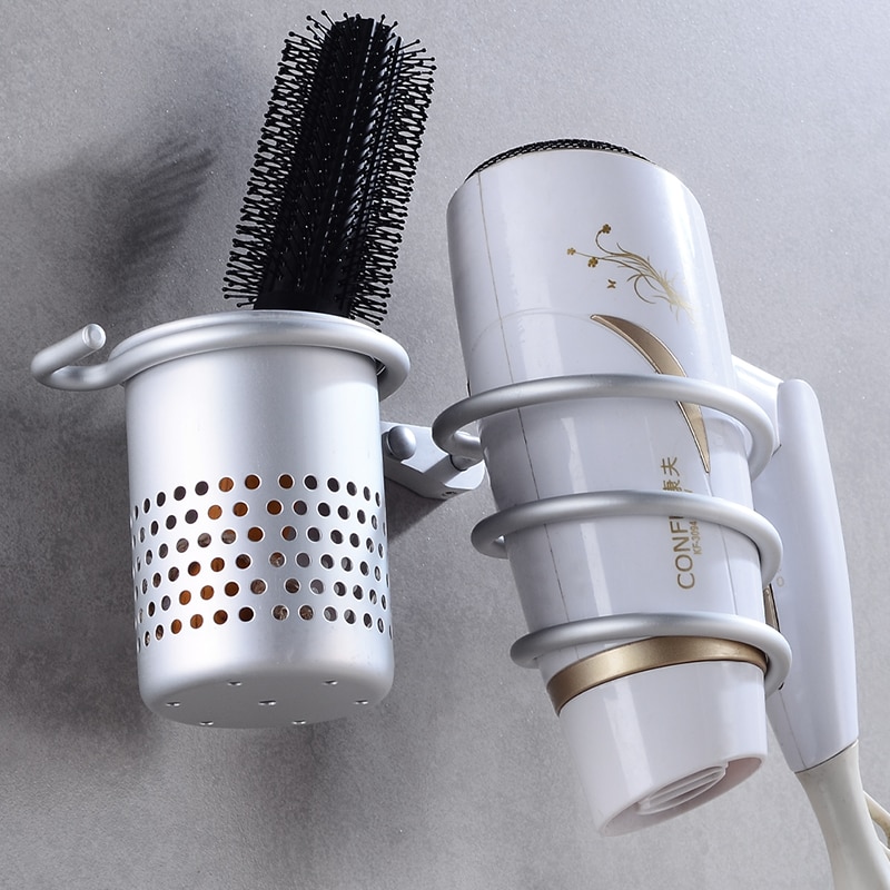 Wall Mount Rack Hair Dryer Holder Wall Mount Rack Hair Dryer Holder