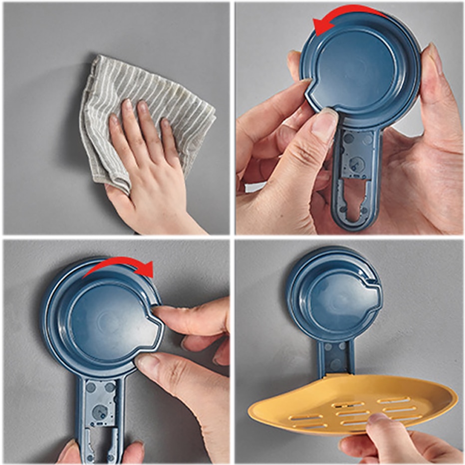 Wall Mount Suction Cup Soap Holder