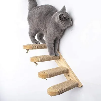 Wall Mounted Cat Stairs with Screws