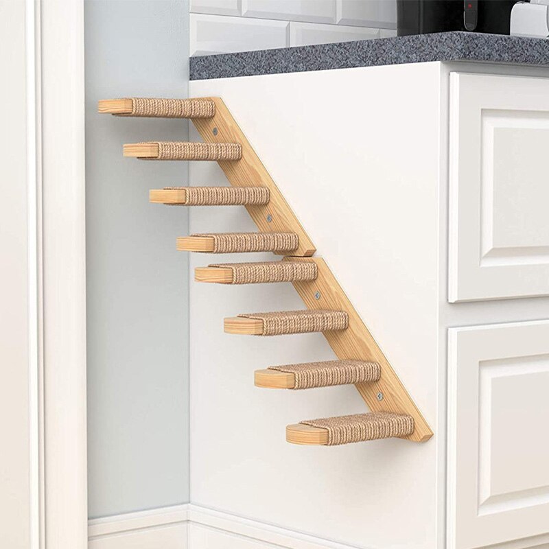 Wall Mounted Cat Stairs with Screws