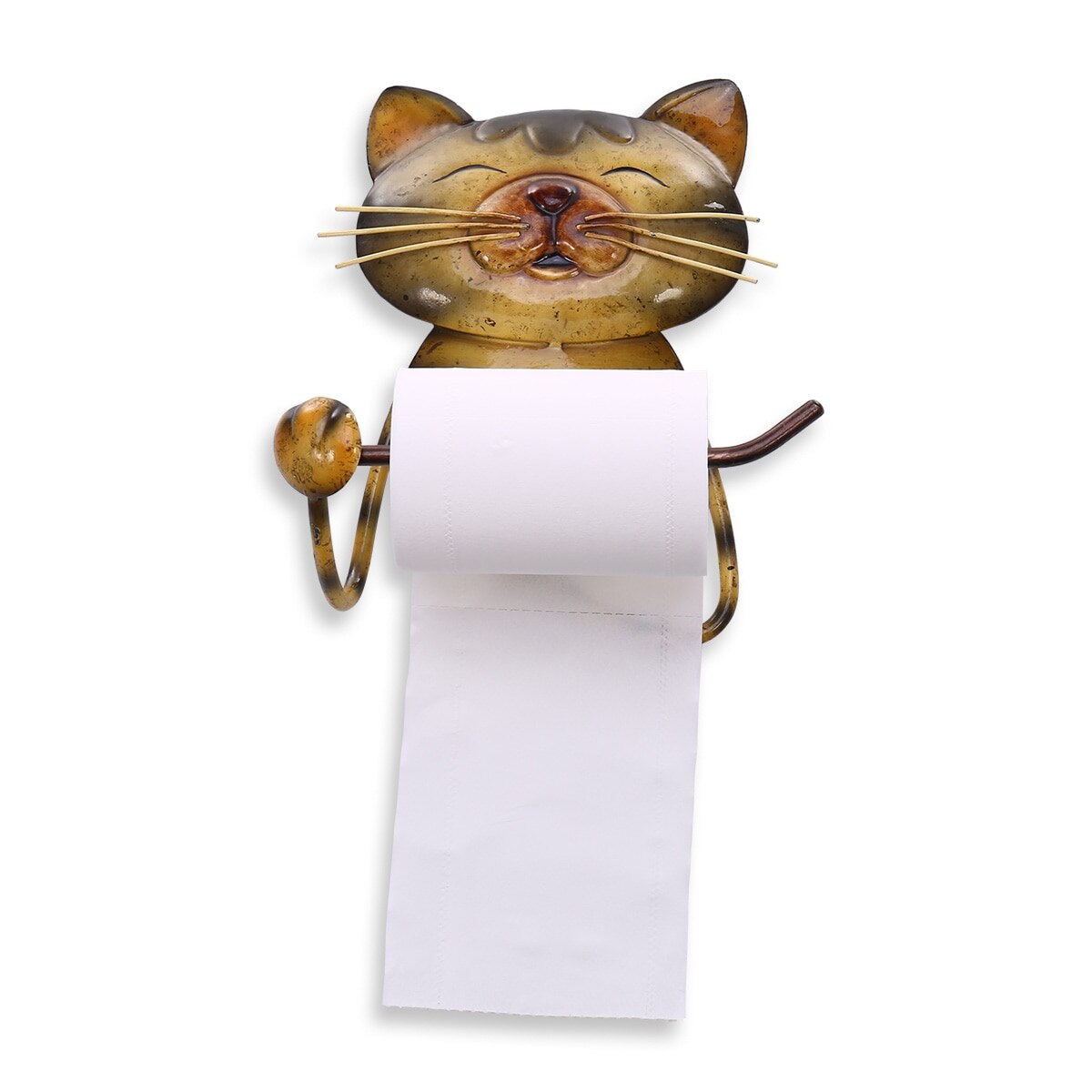 Wall Mounted Cat Toilet Roll Holder