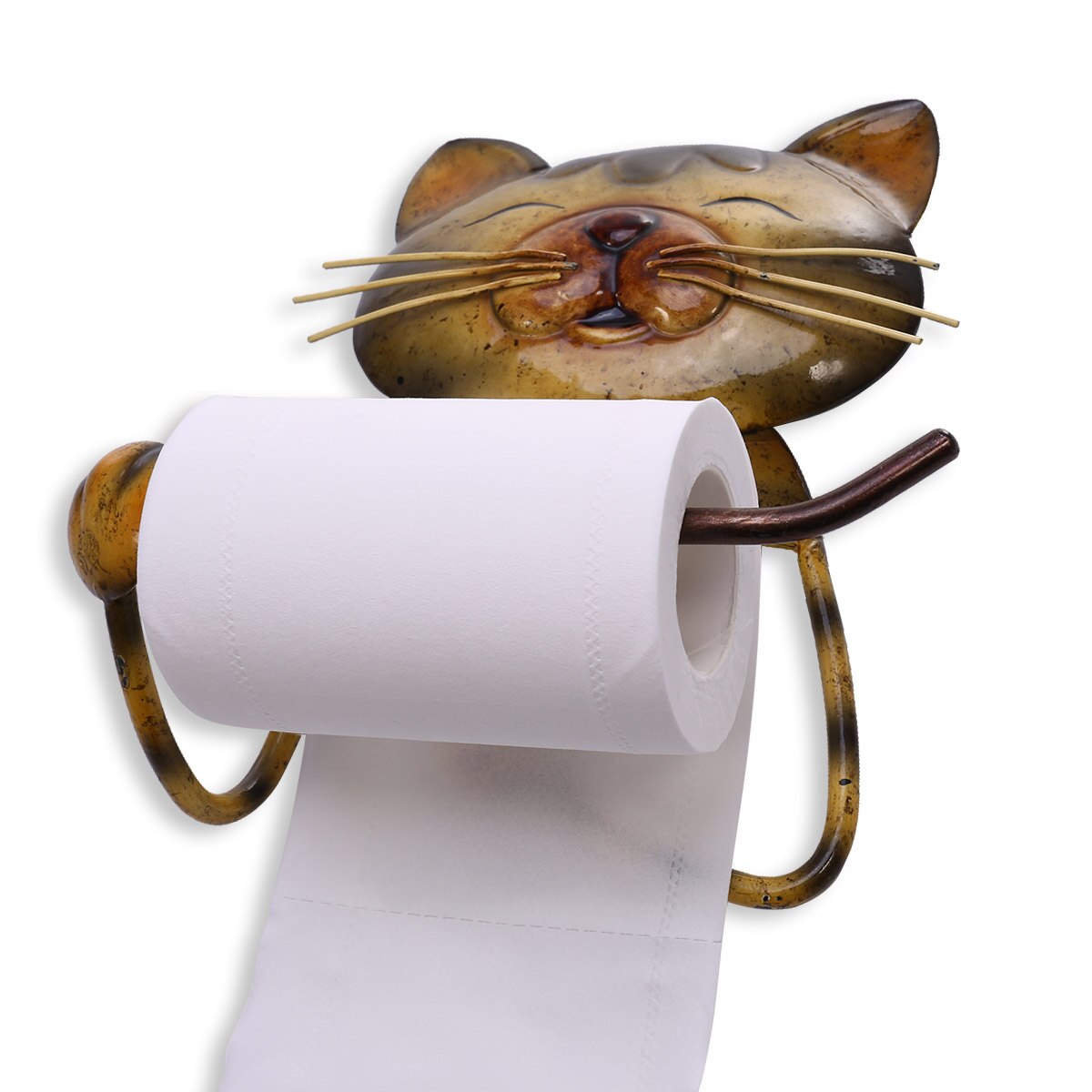 Wall Mounted Cat Toilet Roll Holder