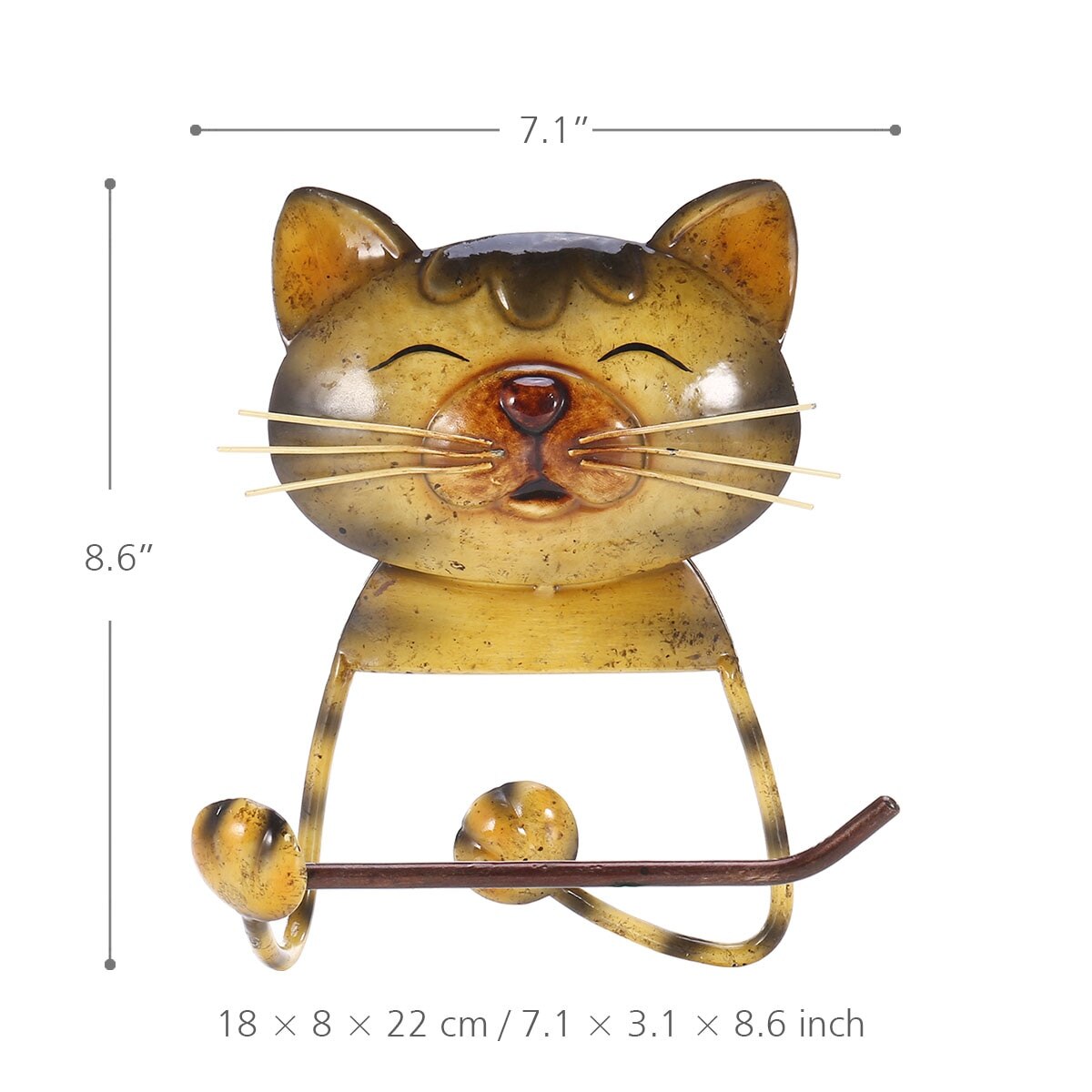Wall Mounted Cat Toilet Roll Holder