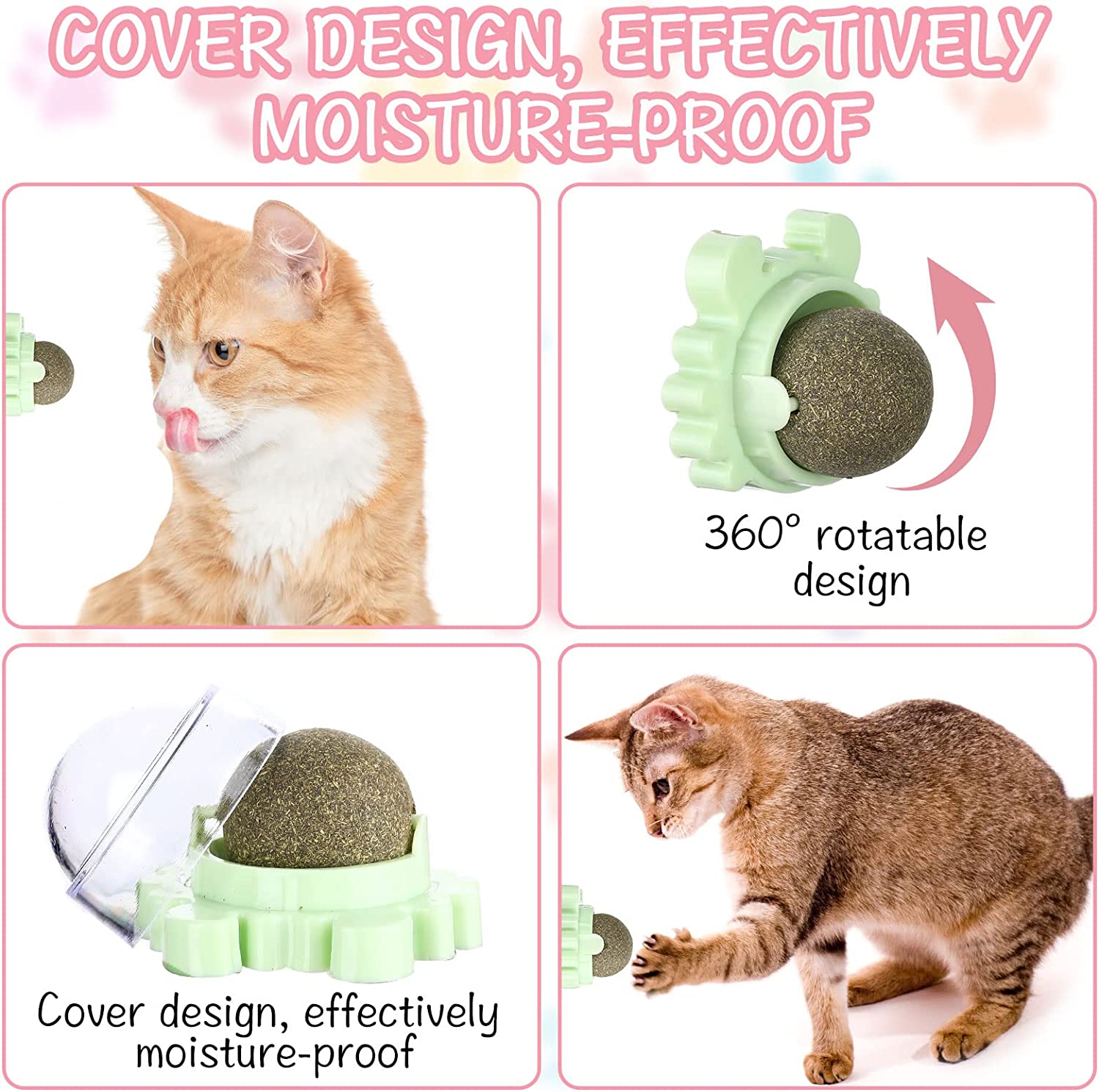 Wall Mounted Catnip Lick Ball (2 pcs) Wall Mounted Catnip Lick Ball (2 pcs)