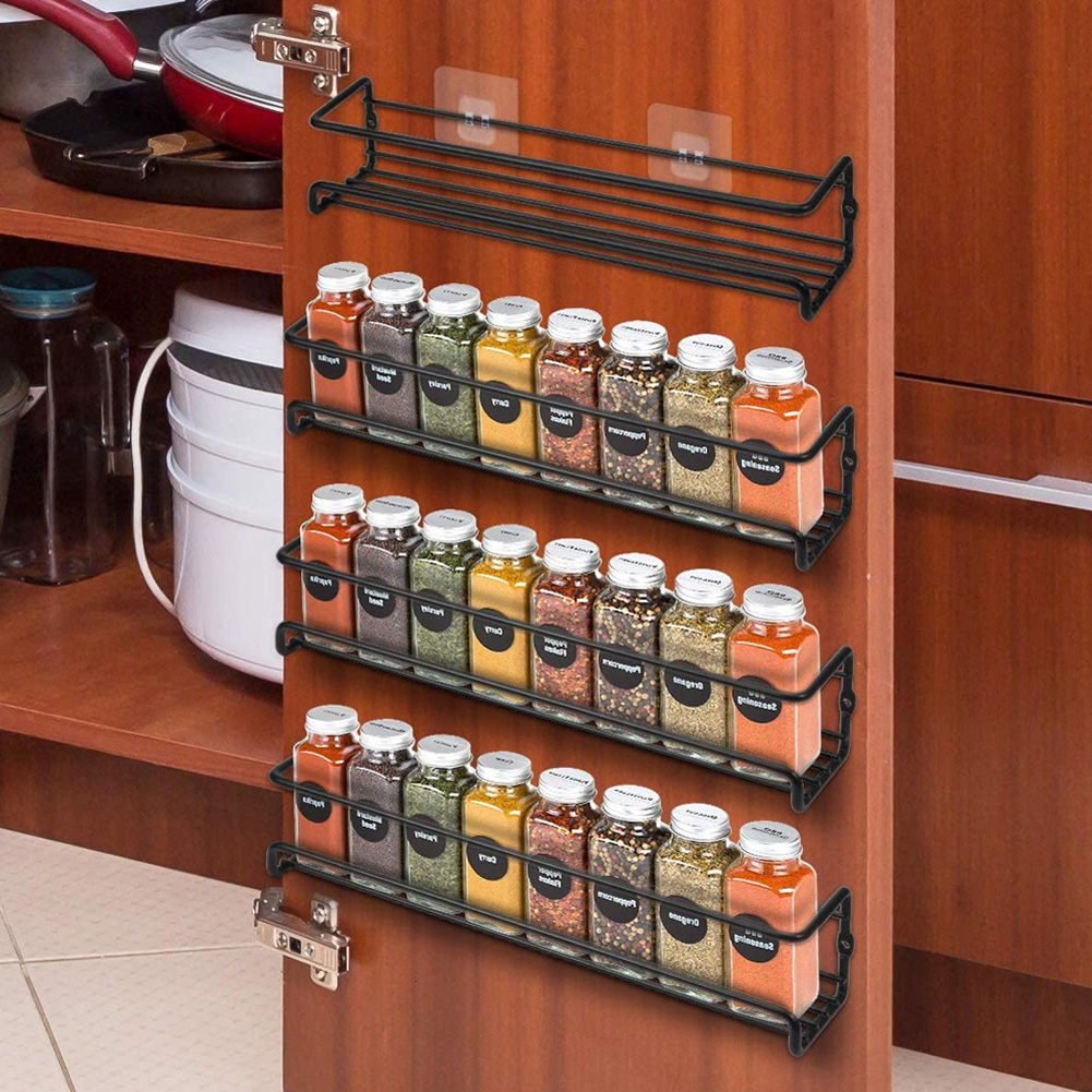 Wall Mounted Kitchen Seasoning Racks (4 pcs) Wall Mounted Kitchen Seasoning Racks (4 pcs)