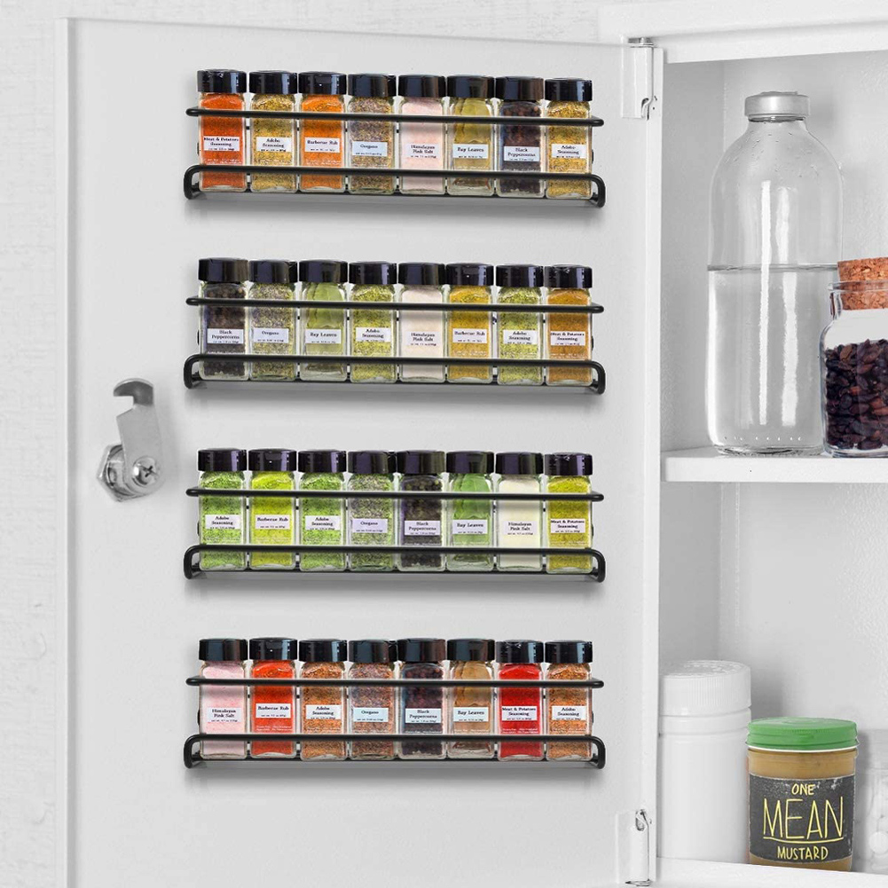 Wall Mounted Kitchen Seasoning Racks (4 pcs) Wall Mounted Kitchen Seasoning Racks (4 pcs)