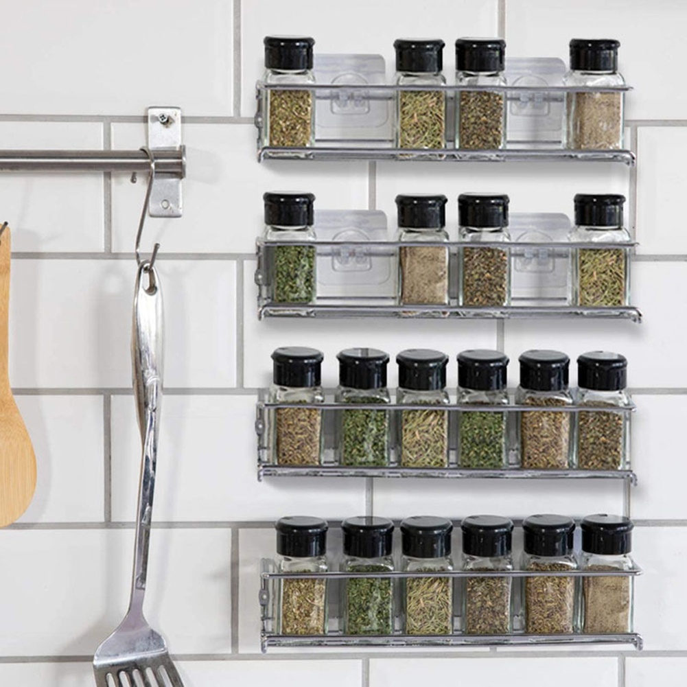 Wall Mounted Kitchen Seasoning Racks (4 pcs) Wall Mounted Kitchen Seasoning Racks (4 pcs)