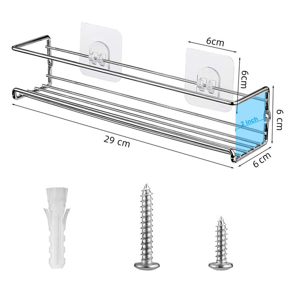 Wall Mounted Kitchen Seasoning Racks (4 pcs) Wall Mounted Kitchen Seasoning Racks (4 pcs)