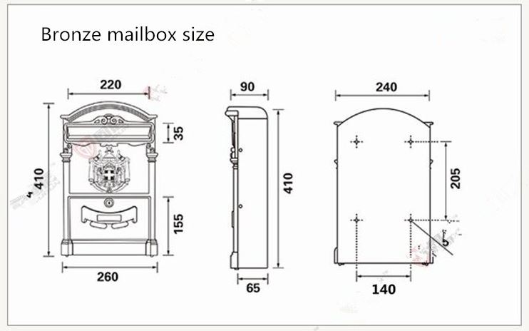 Wall Mounted Letter Box Retro Mailbox Wall Mounted Letter Box Retro Mailbox