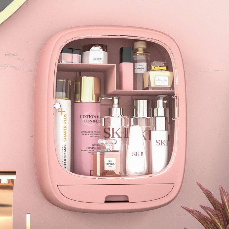 Wall Mounted Makeup Storage