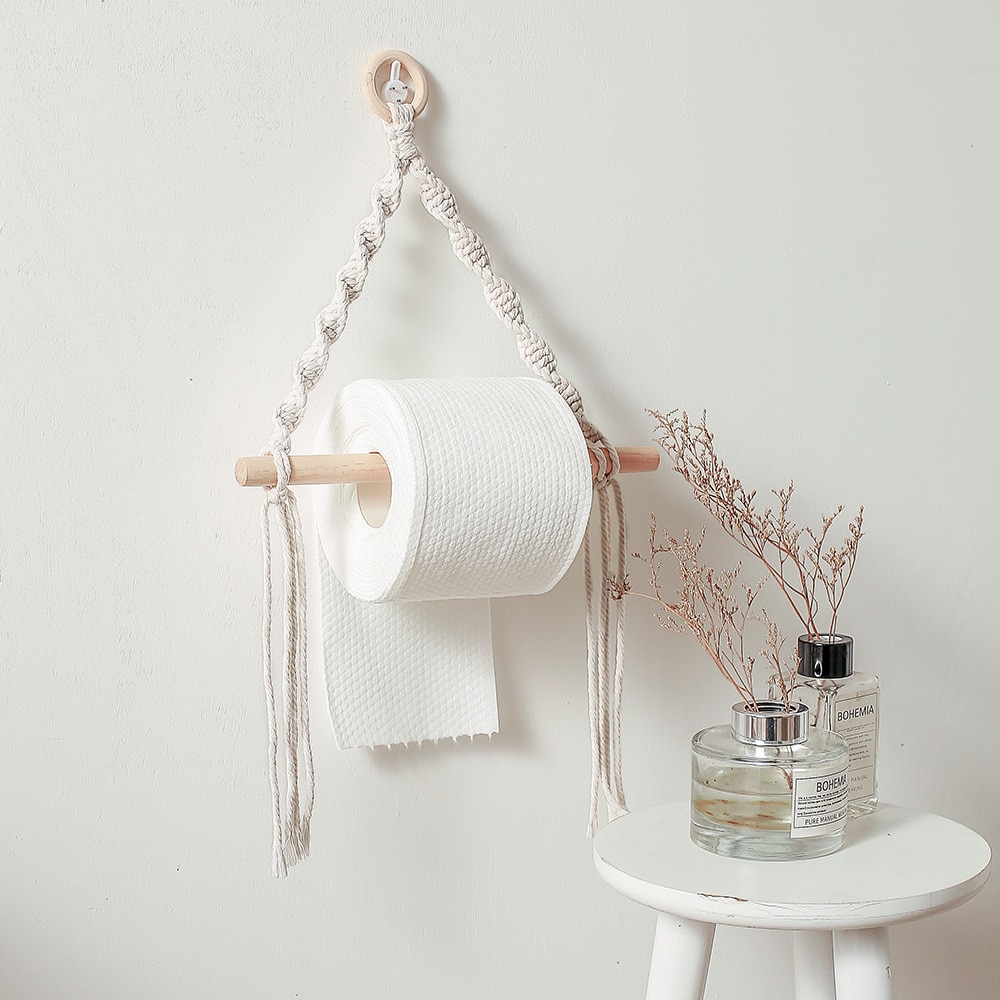 Wall Mounted Rope Toilet Paper Holder