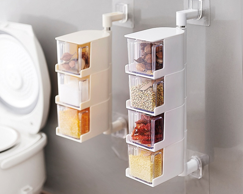 Wall Mounted Spice Rack Containers Wall Mounted Spice Rack Containers
