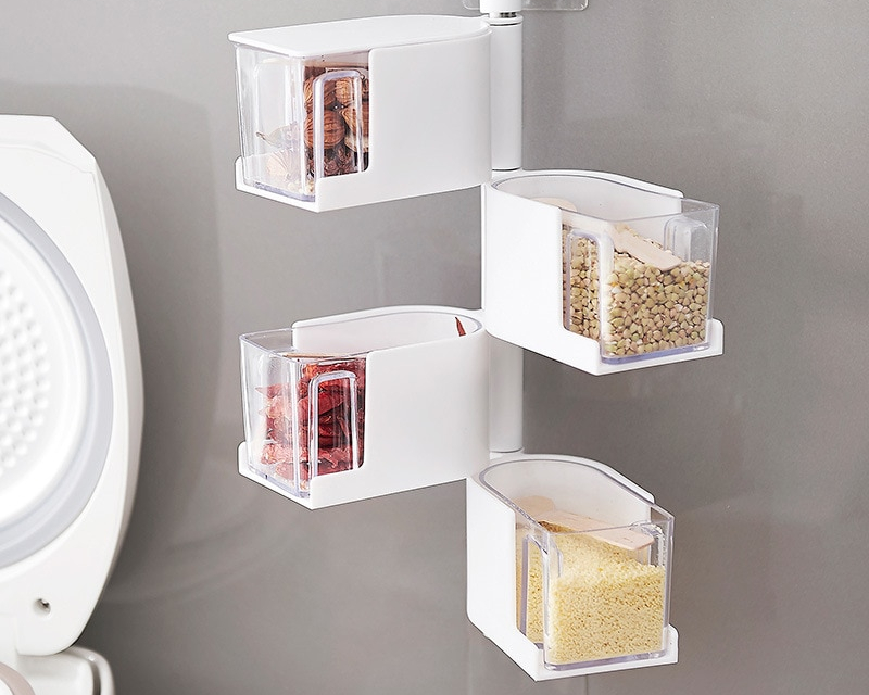 Wall Mounted Spice Rack Containers Wall Mounted Spice Rack Containers