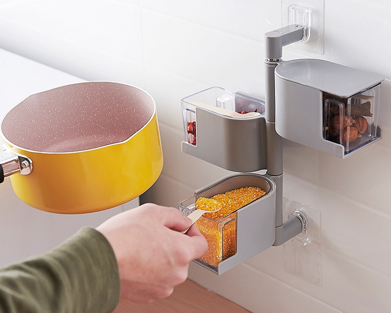 Wall Mounted Spice Rack Containers Wall Mounted Spice Rack Containers