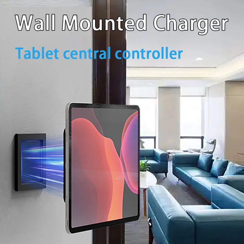 Wall Mounted Tablet Holder Wireless Charger Magnetic Bracket Type-C USBC for Android iPad Home Central Control Panel Wall Mounted Tablet Holder Wireless Charger Magnetic Bracket Type-C USBC for Android iPad Home Central Control Panel