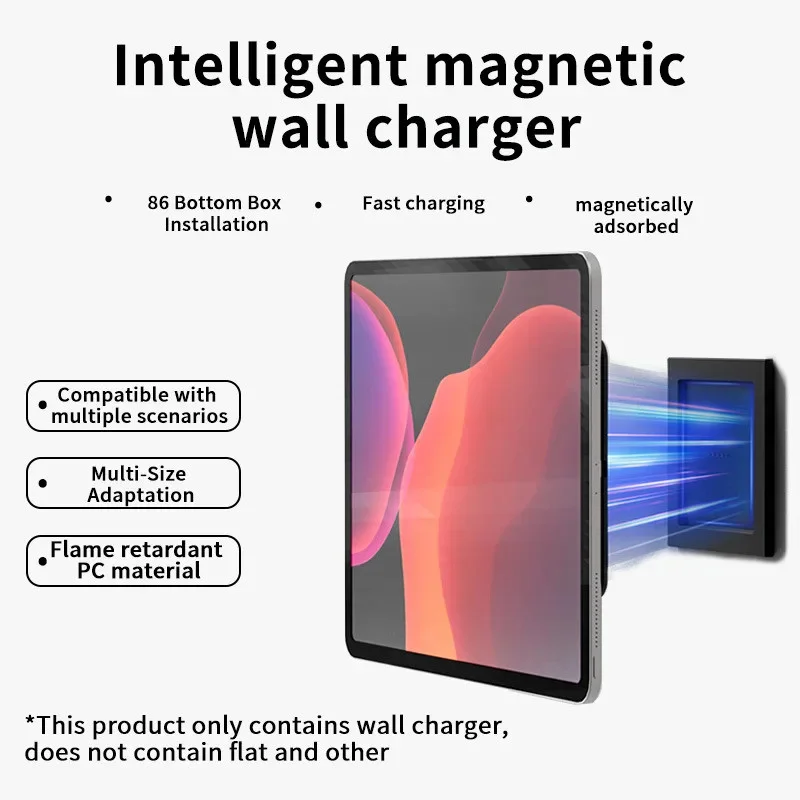 Wall Mounted Tablet Holder Wireless Charger Magnetic Bracket Type-C USBC for Android iPad Home Central Control Panel Wall Mounted Tablet Holder Wireless Charger Magnetic Bracket Type-C USBC for Android iPad Home Central Control Panel