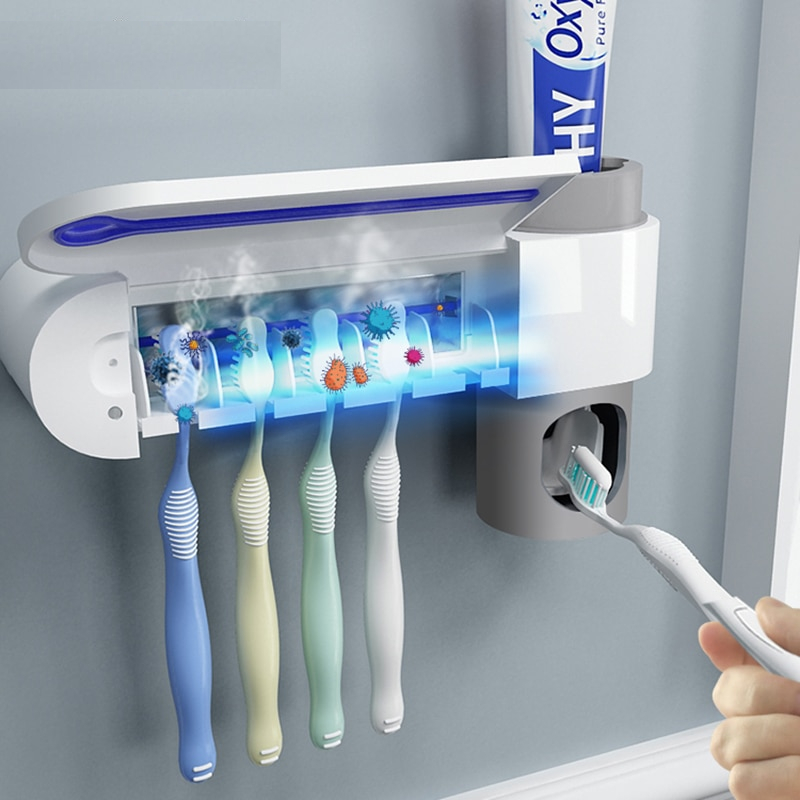 Wall Mounted Toothbrush Holder with UV Light Wall Mounted Toothbrush Holder with UV Light