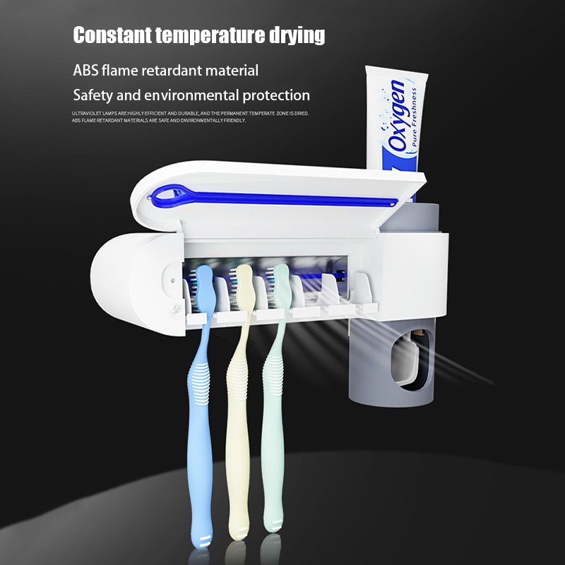 Wall Mounted Toothbrush Holder with UV Light Wall Mounted Toothbrush Holder with UV Light