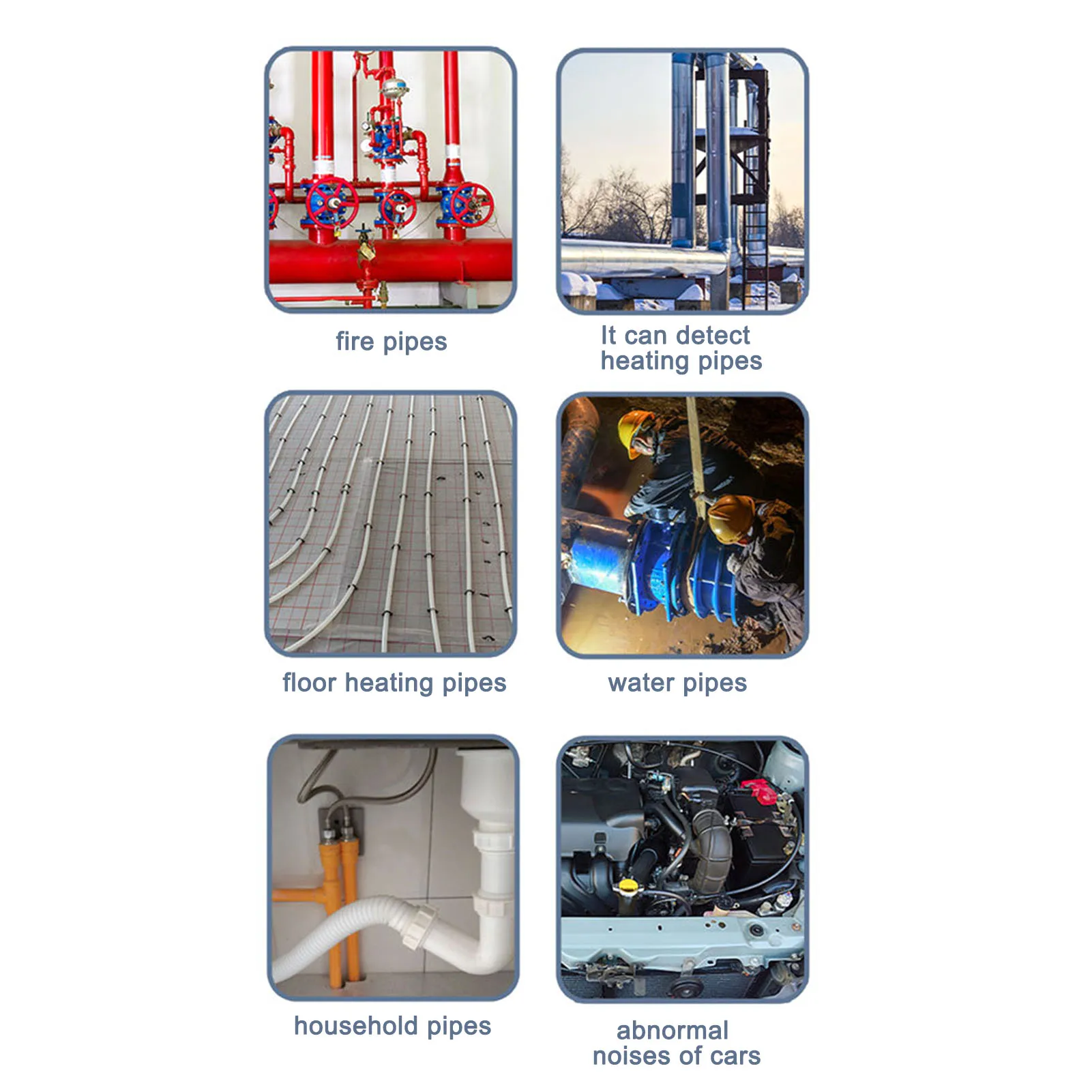 Wall Pipe Leak Listen Detector Wireless 12mA High Strength for Water Cement Steel Pipe Wall Microphone Listen Detector Wall Pipe Leak Listen Detector Wireless 12mA High Strength for Water Cement Steel Pipe Wall Microphone Listen Detector