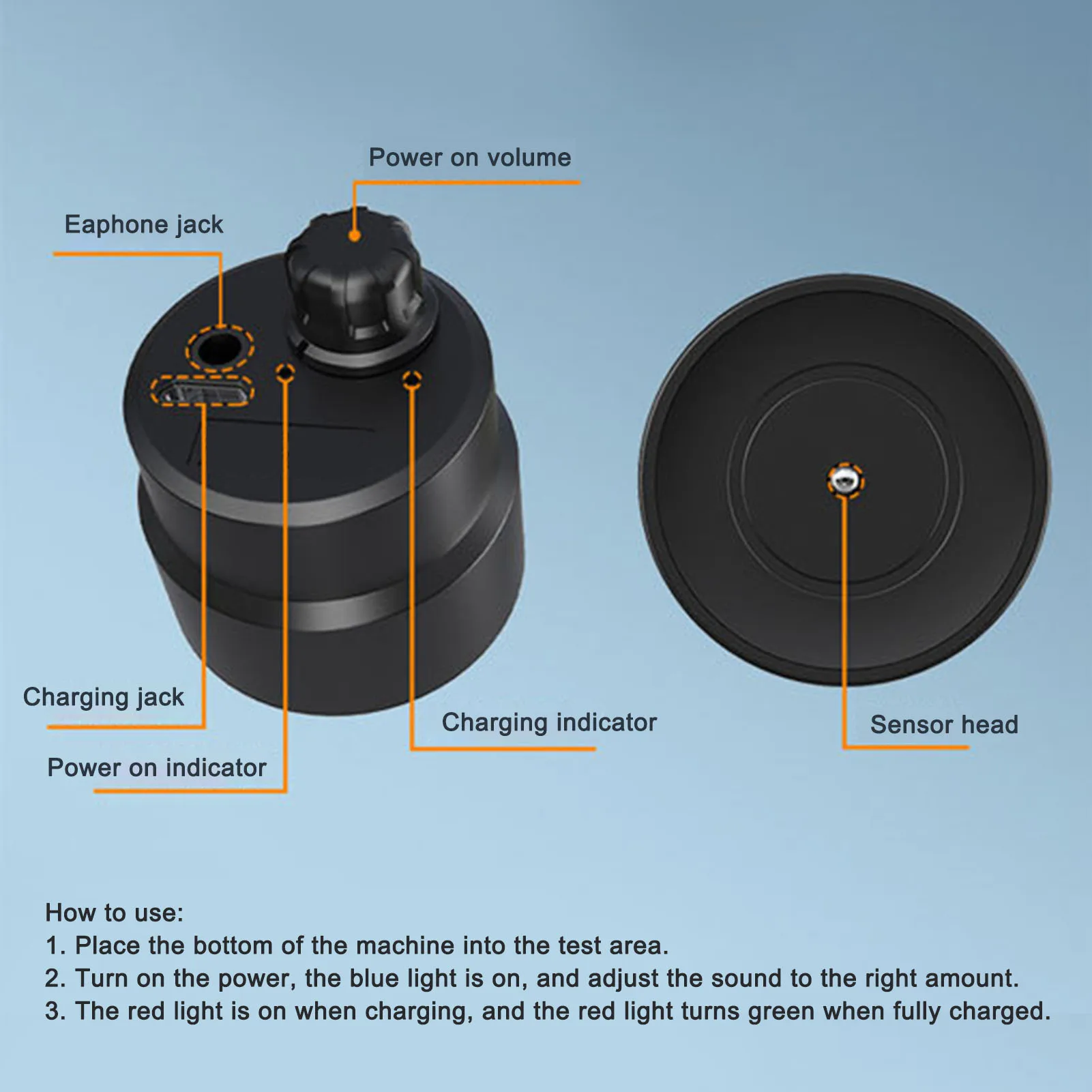 Wall Pipe Leak Listen Detector Wireless 12mA High Strength for Water Cement Steel Pipe Wall Microphone Listen Detector Wall Pipe Leak Listen Detector Wireless 12mA High Strength for Water Cement Steel Pipe Wall Microphone Listen Detector