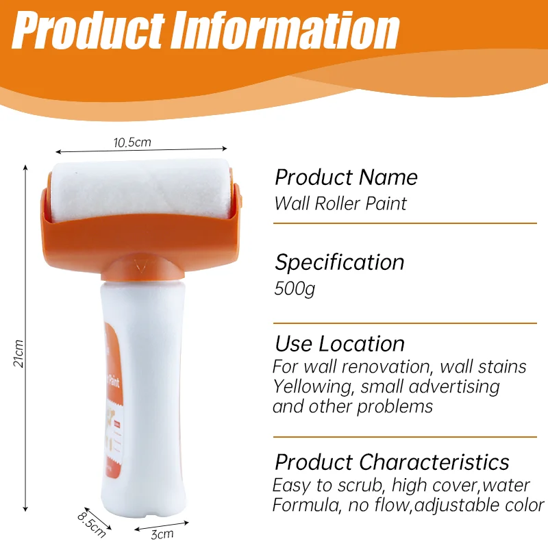 Wall Repair Roller Paint Household Supply Cleaning Tool White Water Based Latex Paint roller DIY Renovation Wall