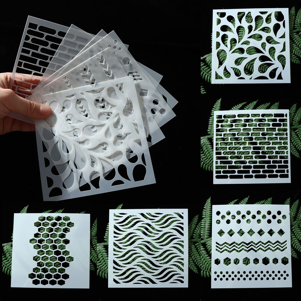 Wall Stencils Design Templates (Set of 6) Wall Stencils Design Templates (Set of 6)