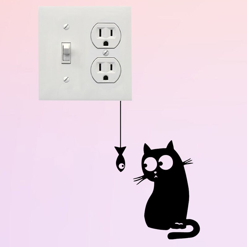 Wall Sticker for Switch Boards Cat Decal Wall Sticker for Switch Boards Cat Decal