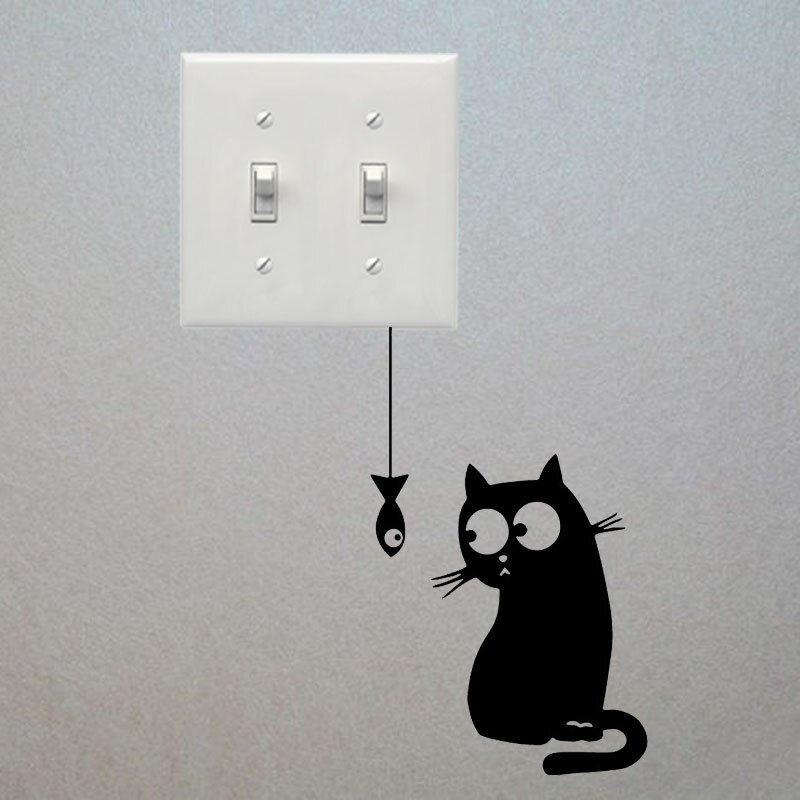 Wall Sticker for Switch Boards Cat Decal Wall Sticker for Switch Boards Cat Decal
