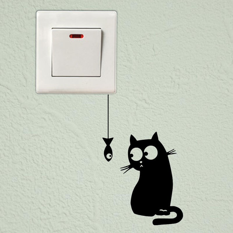 Wall Sticker for Switch Boards Cat Decal Wall Sticker for Switch Boards Cat Decal