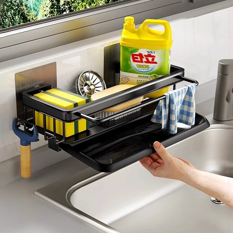Wall Storage Suspended Kitchen Sink Drainer Sponge Holder Kitchen Soap Rack No Drill Shelf Storage And Kitchen Wall Storage Suspended Kitchen Sink Drainer Sponge Holder Kitchen Soap Rack No Drill Shelf Storage And Kitchen