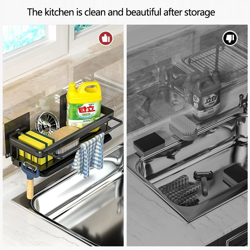 Wall Storage Suspended Kitchen Sink Drainer Sponge Holder Kitchen Soap Rack No Drill Shelf Storage And Kitchen Wall Storage Suspended Kitchen Sink Drainer Sponge Holder Kitchen Soap Rack No Drill Shelf Storage And Kitchen